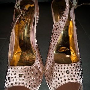 PINK AND GOLD HEELS